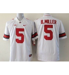 Youth Ohio State Buckeyes #5 Braxton Miller White Stitched NCAA Jersey