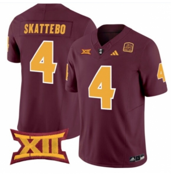 Men's Arizona State Skattebo Red Stitched NCAA Jersey