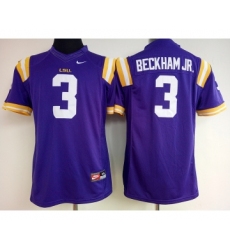 LSU Tigers 3 Odell Beckham Jr Purple College Football Jersey