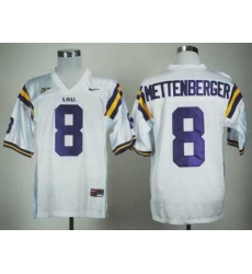 LSU Tigers 8 Zach Mettenberger White College Football NCAA Jerseys