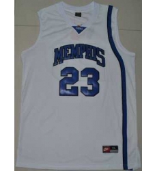 Tigers #23 Derrick Rose White Basketball Embroidered NCAA Jersey