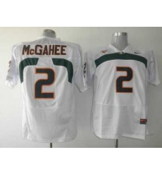 Hurricanes #2 Willis McGahee White Embroidered NCAA Jerseys