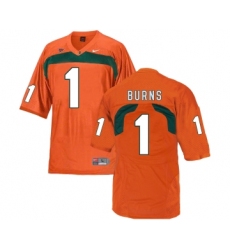 Miami Hurricanes 1 Artie Burns Orange College Football Jersey