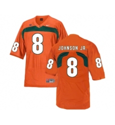 Miami Hurricanes 8 Duke Johnson Orange College Football Jersey