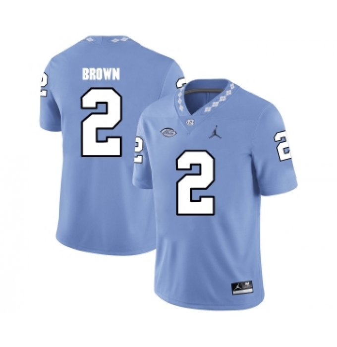 North Carolina Tar Heels 2 Larry Brown Blue College Football Jersey