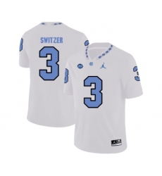 North Carolina Tar Heels 3 Ryan Switzer White College Football Jersey