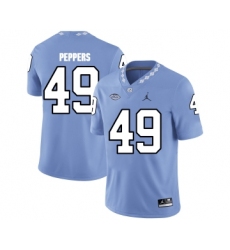 North Carolina Tar Heels 49 Julius Peppers Blue College Football Jersey