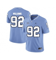 North Carolina Tar Heels 92 Sylvester Williams Blue College Football Jersey