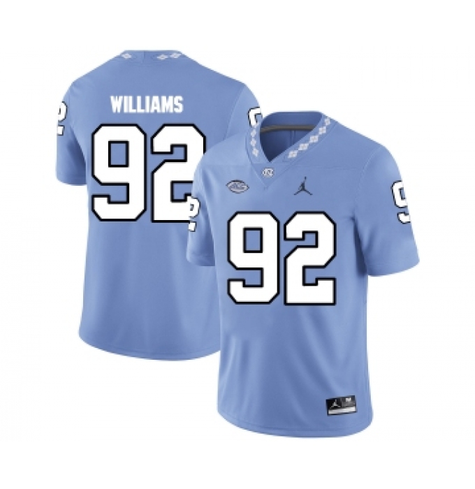 North Carolina Tar Heels 92 Sylvester Williams Blue College Football Jersey