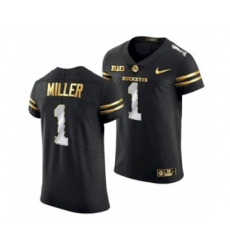 Men's Ohio State Buckeyes Braxton Miller Black Golden Edition Jersey 2020-21