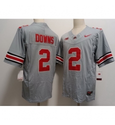 Men's Ohio State Buckeyes Caleb Downs #2 Gray F U S E Stitched NCAA Football Jersey