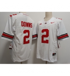 Men's Ohio State Buckeyes Caleb Downs #2 White Vapor Limited Stitched NCAA Football Jersey