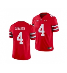 Men's Ohio State Buckeyes Lejond Cavazos 4 Scarlet Game Football Jersey