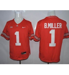 Ohio State Buckeyes #1 Braxton Miller Red Limited Stitched NCAA Jersey