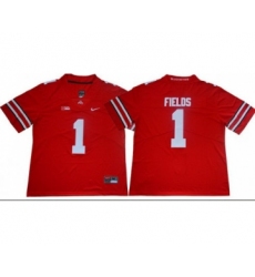 Ohio State Buckeyes 1 Justin Fields Limited College Football Red Jersey