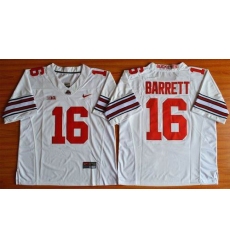 Ohio State Buckeyes #16 J. T. Barrett White Diamond Quest Stitched NCAA Jersey