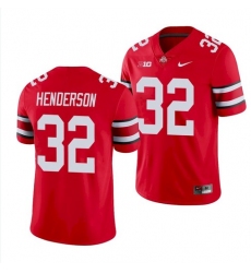 Ohio State Buckeyes #32 TreVeyon Henderson Scarlet NCAA Football Jersey