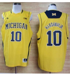 Adidas Michigan Wolverines Tim Hardaway Jr. 10 Basketball Authentic Jerseys - Yellow