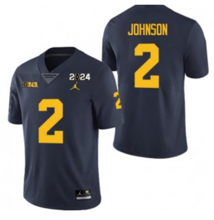 Men's Michigan Wolverines #2 Will Johnson Navy 2024 Stitched Jersey