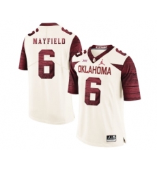 Oklahoma Sooners 6 Baker Mayfield White 47 Game Winning Streak College Football Jersey