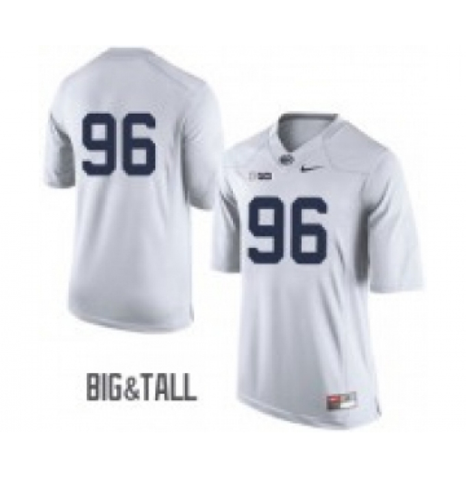 Men Penn State Nittany Lions #96 White Jersey