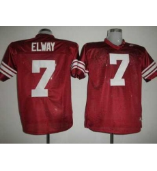 Cardinal #7 John Elway Red Embroidered NCAA Jersey