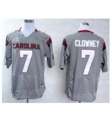 South Carolina Gamecocks 7 Jadeveon Clowney Grey College Football NCAA Jerseys