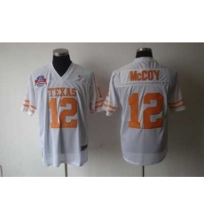 NCAA Texas Longhorns #12 Colt McCoy WHITE Jersey