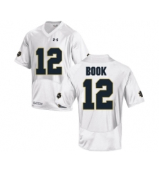 Notre Dame Fighting Irish 12 Ian Book White College Football Jersey