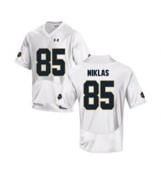 Notre Dame Fighting Irish 85 Troy Niklas White College Football Jersey