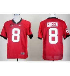 Georgia Bulldogs 8 AJ Green Red College Football NCAA Jerseys