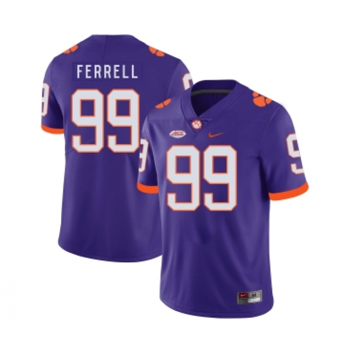 Clemson Tigers 99 Clelin Ferrell Purple Nike College Football Jersey