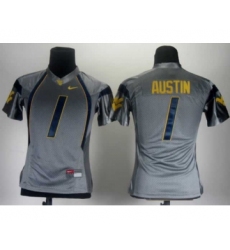 Women West Virginia Mountaineers 1 Austin Grey Jerseys