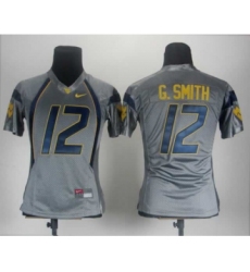 Women West Virginia Mountaineers 12 G.Smith Grey Jerseys