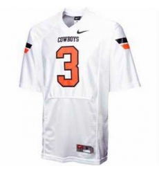 NCAA Oklahoma State Cowboys 3 maselera white jerseys