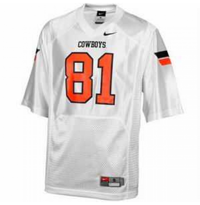 NCAA Oklahoma State Cowboys 81 blackmon white jerseys