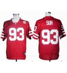 NCAA Nebraska Cornhuskers Ndamukong Suh 93 Red College Football Jersey