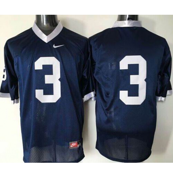 Nittany lions #3 Navy Blue Stitched NCAA Jersey