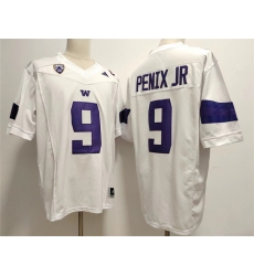 Men's Washington Huskies #9 Michael Penix Jr. White Stitched Jersey