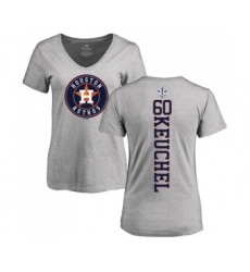 MLB Women's Nike Houston Astros #60 Dallas Keuchel Ash Backer T-Shirt