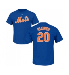 Baseball New York Mets #20 Pete Alonso Royal Blue Name & Number T-Shirt