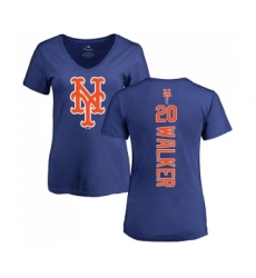 MLB Women's Nike New York Mets #20 Neil Walker Royal Blue Backer T-Shirt