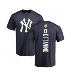 Baseball New York Yankees #0 Adam Ottavino Navy Blue Backer T-Shirt