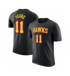 Men's Atlanta Hawks #11 Trae Young Black 2022-23 Statement Edition Name & Number T-Shirt