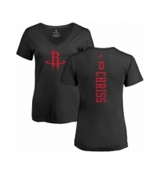 NBA Women's Nike Houston Rockets #0 Marquese Chriss Black One Color Backer Slim-Fit V-Neck T-Shirt