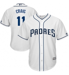 Youth Majestic San Diego Padres #11 Allen Craig Authentic White Home Cool Base MLB Jersey