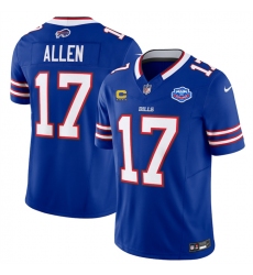 Men's Buffalo Bills #17 Josh Allen Blue 2025 F.U.S.E. With Farewell And 4-Star C Vapor Untouchable Limited Football Stitched Jersey