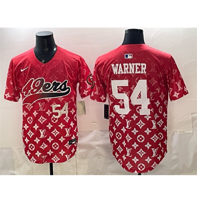 Men's San Francisco 49ers #54 Fred Warner Red Limited Stitched Baseball Jersey