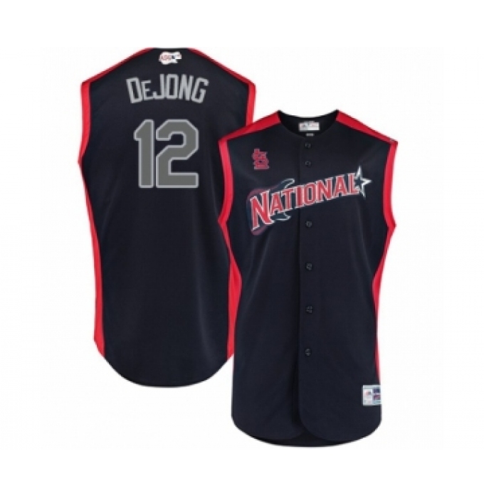 Men's St. Louis Cardinals #12 Paul DeJong Authentic Navy Blue National League 2019 Baseball All-Star Jersey