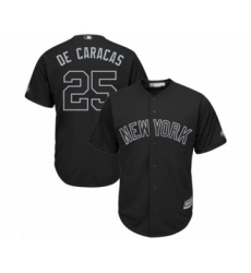 Men's New York Yankees #25 Gleyber Torres  De Caracas  Authentic Black 2019 Players Weekend Baseball Jersey